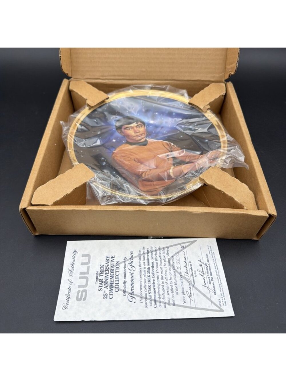 1991 Hamilton Collection Star Trek 25th Anniversary Collector Plate Sulu